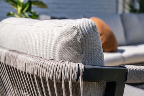 Monti loungeset - 4-dlg. - carbon black -  rope taupe - valley sand