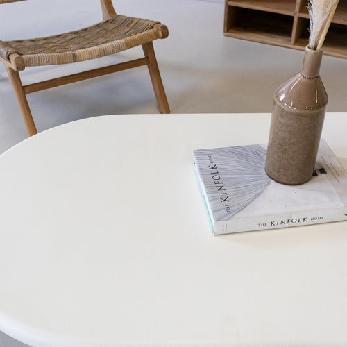 Giga Meubel Salontafel Romy - Ovaal - Beton Ciré - 120cm - vtwonen shop