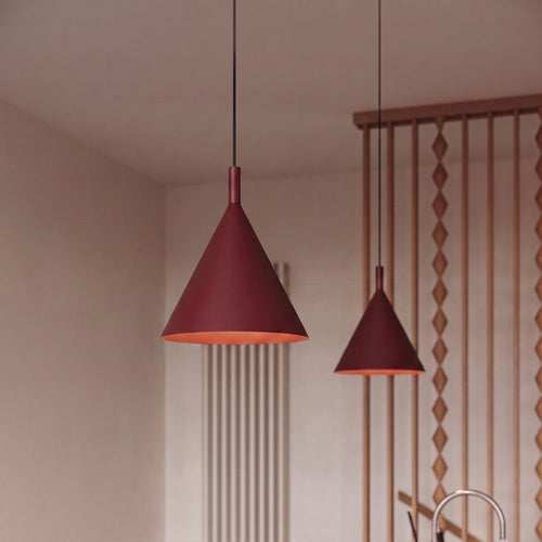 Sollux Lighting Hanglamp NOX 25 bordeaux - 24,5x24,5x140cm