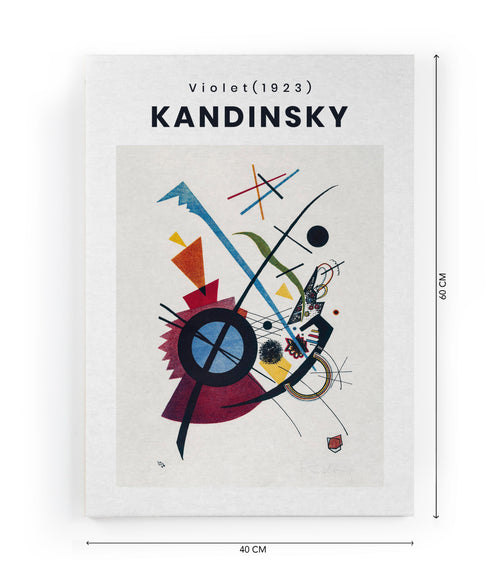 Canvas 60x40 Violet Kandinsky afdruk - vtwonen shop