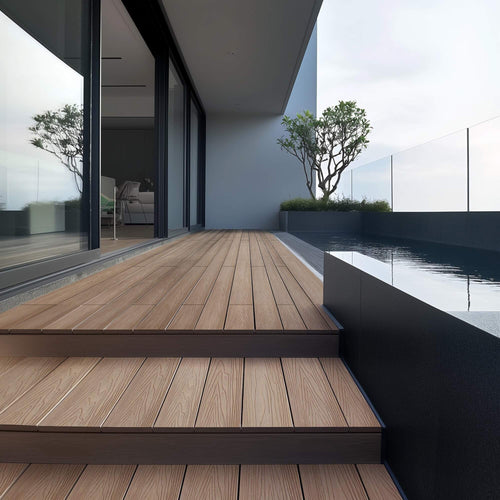 Home Deluxe - WPC terrasplanken complete set (incl. onderstructuur) SAMANA PREMIUM | kleur: teak, afmeting: 2 m²