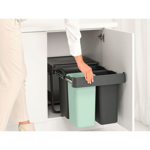 Brabantia Inbouw Prullenbak Sort & Go  - 10 + 10 + 20 l - vtwonen shop