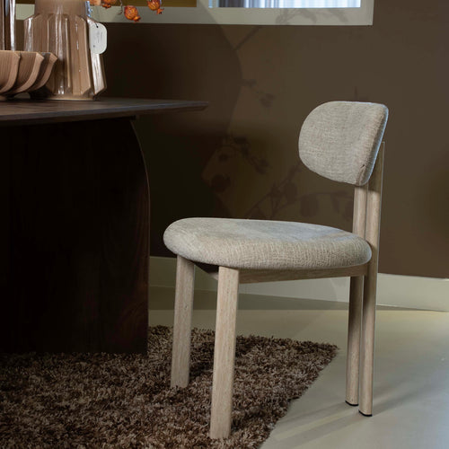 Giga Meubel Eetkamerstoel Noor - Beige/Travertin - Set van 2