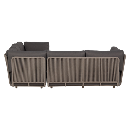 WOOOD loungeset tuin Sora - Metaal/Touw - Bruin - 73x269x269