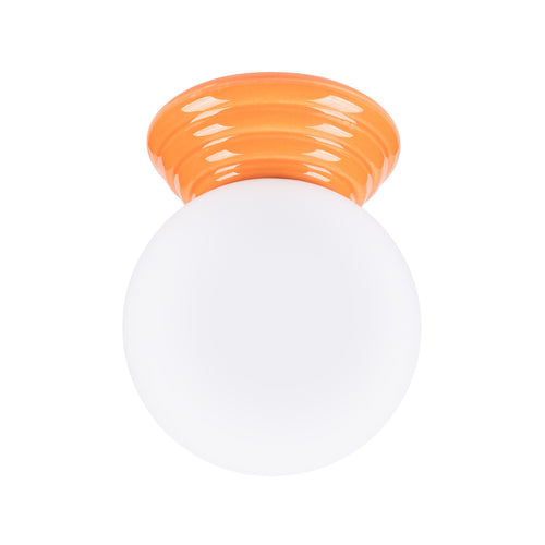 Sollux Lighting Plafondlamp ZORI oranje IP44 - 12x16x12cm