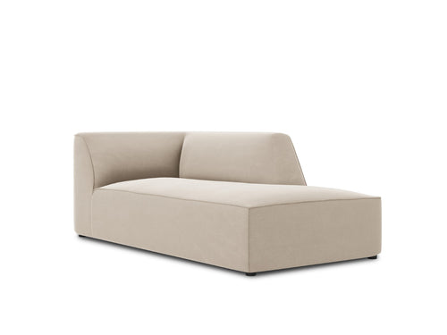 Micadoni rechter chaise longue Ruby flueel, beige - 180x93x69cm