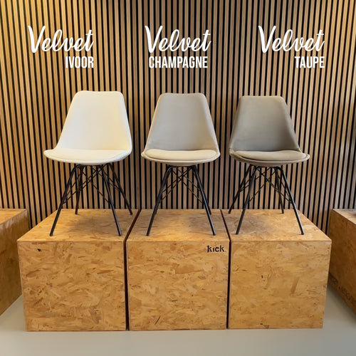 Kick kuipstoel Velvet - Champagne - vtwonen shop