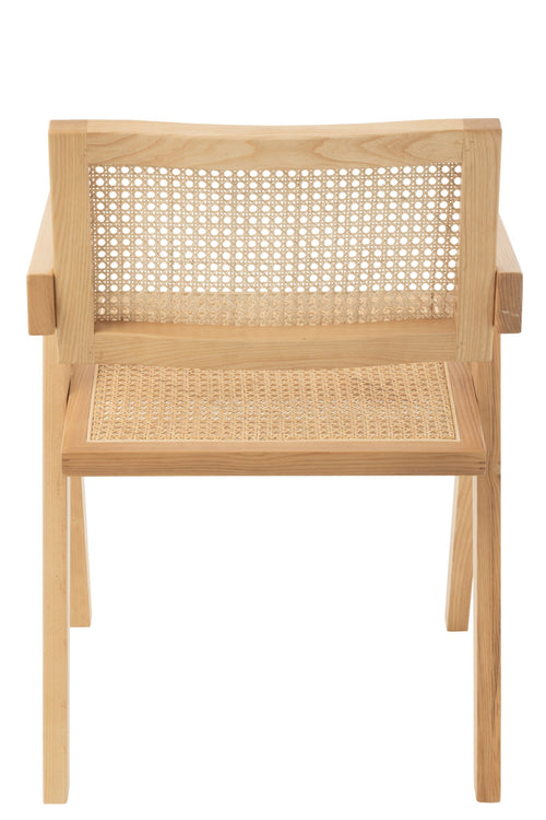 J-Line stoel Rooster - essenhout/rotan - naturel
