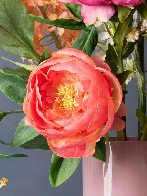 Madame Fleurie Midsummer Dream Boeket – Luxe Zijden bloemen in Zomerse Kleuren – Zonder Vaas - 19,5cm x 30,5cm