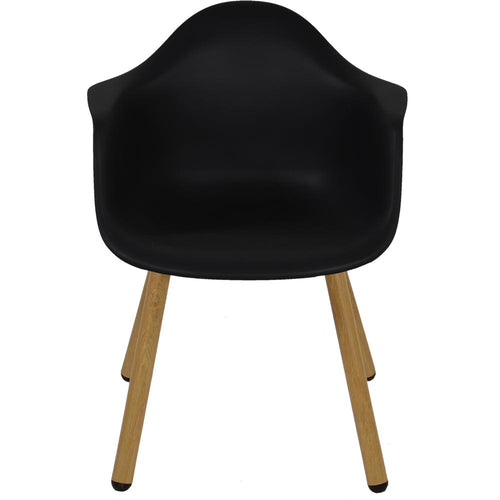 Lesli Living bistrostoel Montreux - zwart - 62,5x44x82,5cm - set van 4