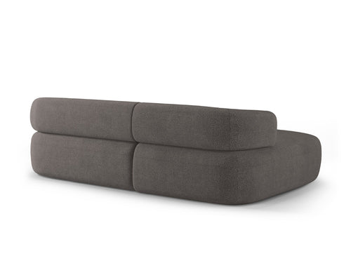 Micadoni - Linker hoekbank "Jenny" 5 zitplaatsen, boucle grijs - 145x225x73cm