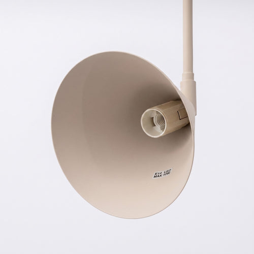 Sollux Lighting Wandlamp NOX 1 taupe met schakelaar - 14x61x30cm