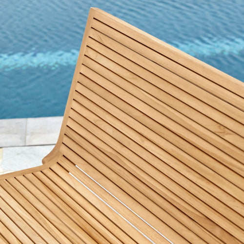 Tikamoon Massief teakhouten lage tuinbank - Naturel - vtwonen shop