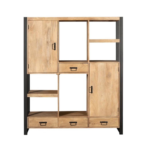 Starfurn Vakkenkast Britt - Naturel Hout - 150x40x180cm