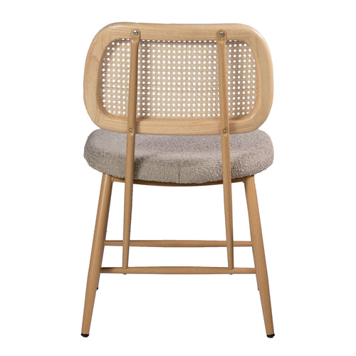 Giga Meubel Eetkamerstoel Nienke - Taupe Stof - Zithoogte 49cm - Set van 2 - vtwonen shop