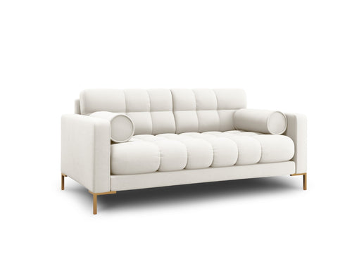 Cosmopolitan Design Bank Bali 2-zits, structurele stof, lichtbeige - 96x152x75cm