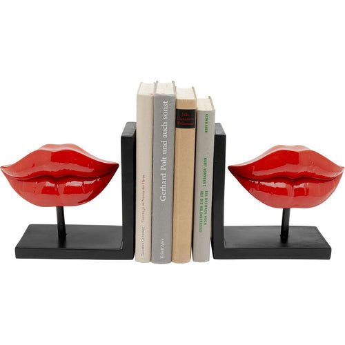 Kare Design Boekensteun lippen rood (2/Set)