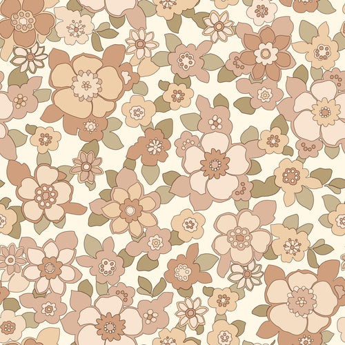 ESTAhome behang retro bloemen beige - 50 x 900 cm - 131526 - vtwonen shop
