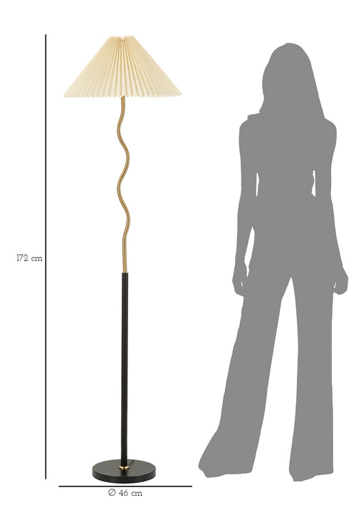 Mauro Ferretti vloerlamp - Ø 46x172 cm - zwart