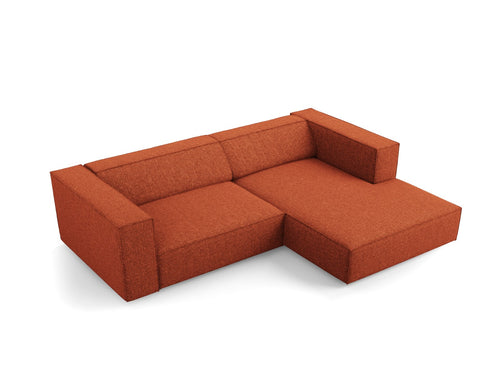 Cosmopolitan Design rechter hoekbank Arendal 3-zits, chenille, terracotta - 166x224x70cm