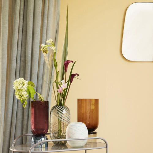 Hübsch vaas Swirl - glas - ø15xh28cm - vtwonen shop