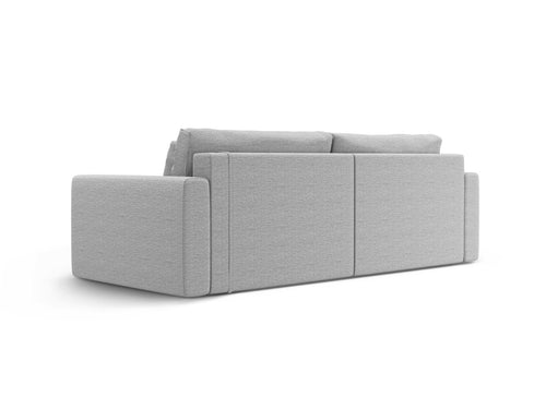Cosmopolitan Design Omkeerbare converteerbare hoekbank met opbergdoos Belfast 3-zits, structurele stof lichtgrijs - 149x240x84cm