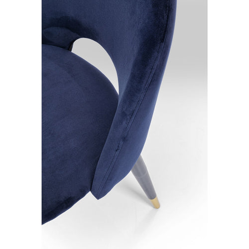 Kare Design Stoel Iris fluweel blauw - vtwonen shop
