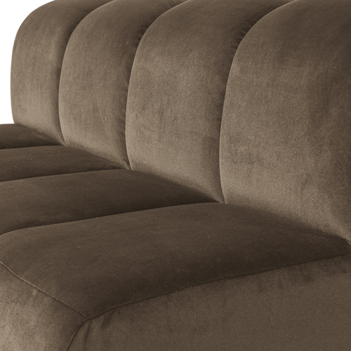 WOOOD eetbank 164 cm met rugleuning Mojo - Velvet - Taupe - 83x164x73