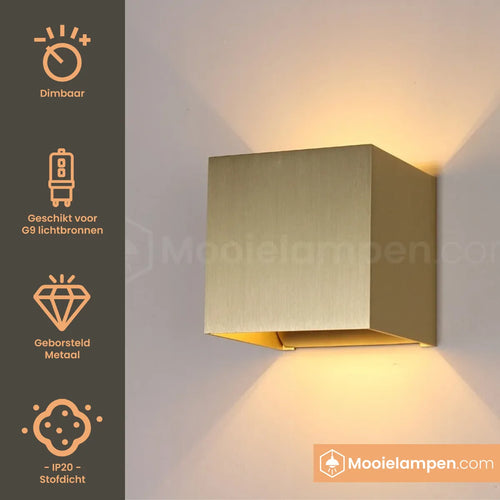 Artdelight Wandlamp Gymm - Goud