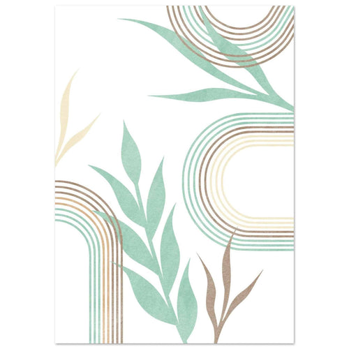 Artfulprints  Boho – Mint leaves   poster A4 21x29.7 cm - vtwonen shop