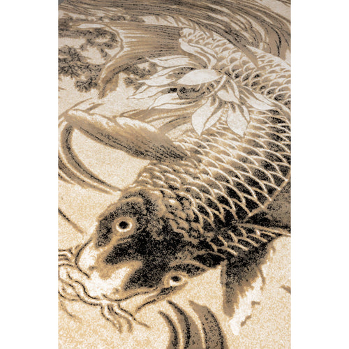 Bold Monkey The Legend Of Koi vloerkleed 160x230 beige/zwart grijs