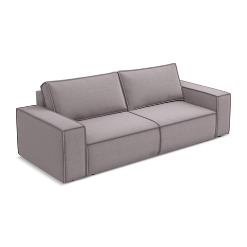 LaMiaSofa 3-zits slaapbank Livorno - velours - lavendel - 255x105x85