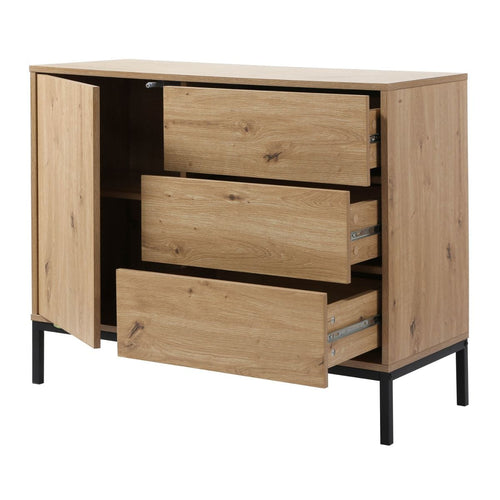 Calicosy - LENNY Ladekast Slaapkamer - Eiken - 40x90x80 cm