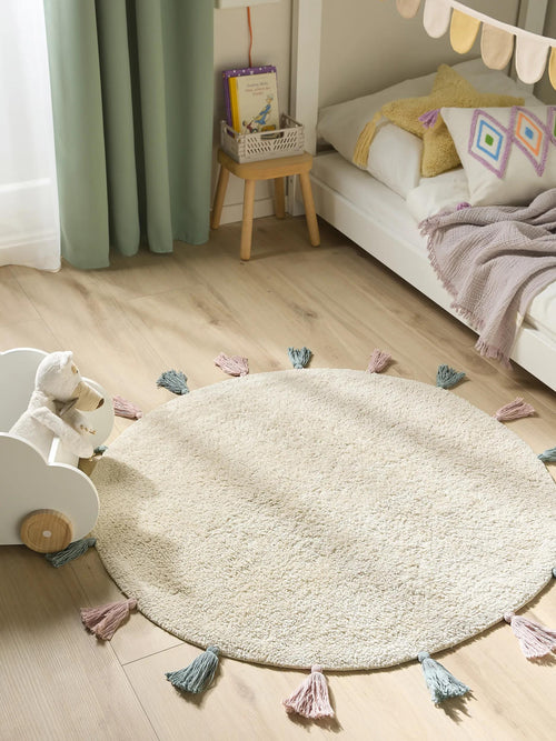 benuta wasbaar kindervloerkleed Malu - crème - ø 100 cm