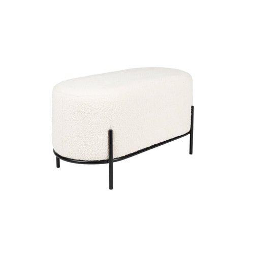 Housecraft Living Boz Hocker/ bankje Off-White - Wit - vtwonen shop