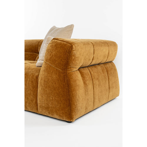 Dutchbone Hodge Bank met Chaise Longue Links Okergeel