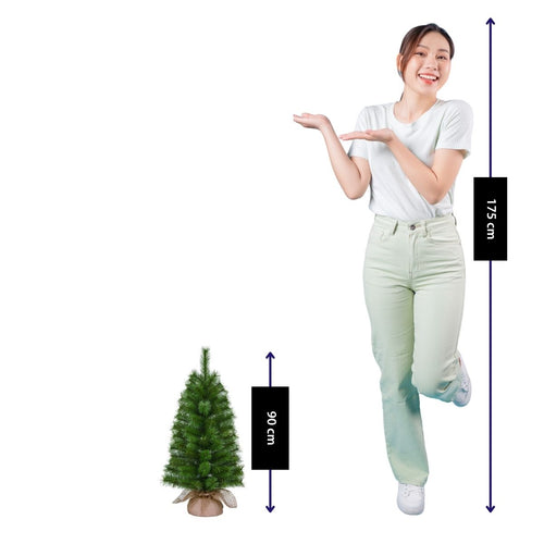 Black Box Trees Koyama Kerstboom Groen 98 Tips - Kunstboom voor Kleine Ruimtes - Kerstversiering met Groene PVC-Naalden - Compact en Realistisch Model