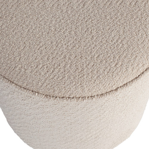 WOOOD poef hoog Sara - Boucle - Creme - 46x46x46 - vtwonen shop