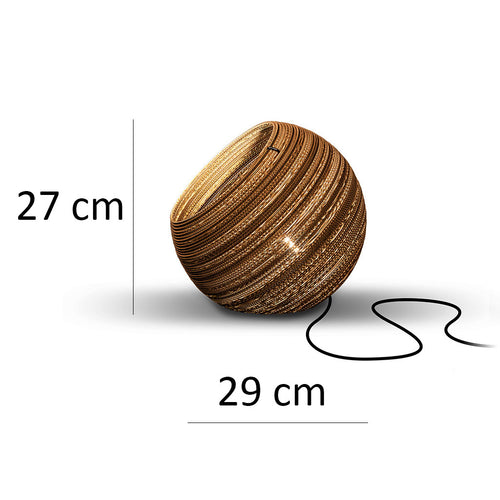 Think Paper tafellamp Globe - 1 lichts - 29  x 27   cm - bruin - vtwonen shop