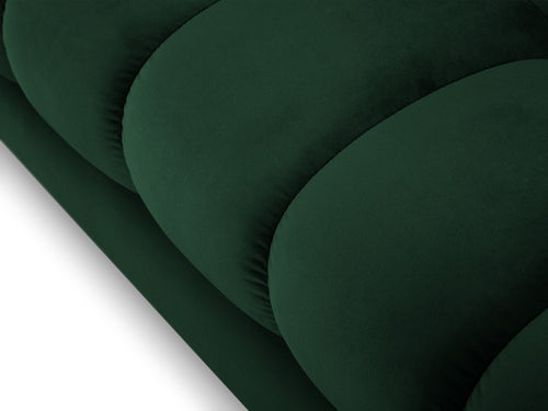 Cosmopolitan Design rechter hoekbank Bali 5-zits, flueel, flessengroen - 185x293x75cm