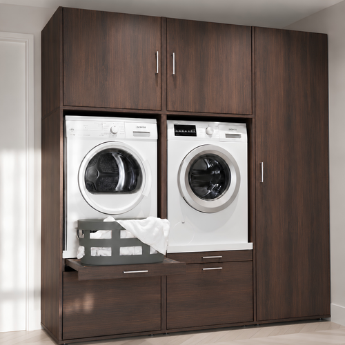 Wastoren® wasmachinekast - Kastenwand 1.1-WW walnoot hout - 194 x 207 x 65 cm