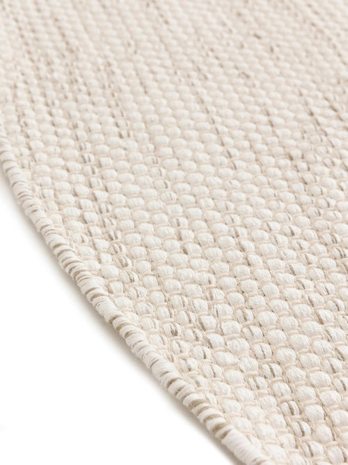 benuta katoenen vloerkleed Ron - créme - ø 120 cm