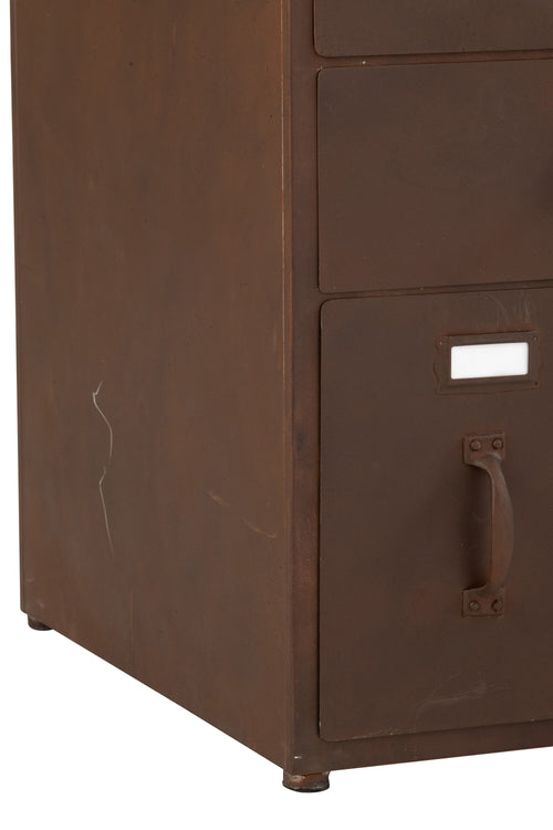 J-Line kast vade - ijzer - roestbruin