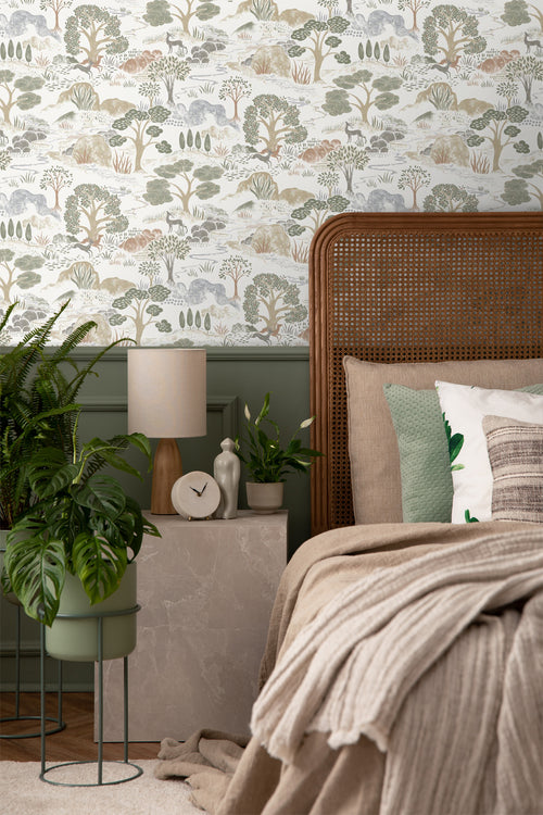 Borastapeter behang bosrijk landschap groen - 53 cm x 10.05 m - 660859 - vtwonen shop