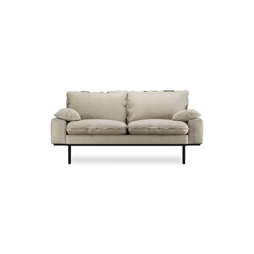 HKLIVING bank Retro – pure ivory – 2-zits - vtwonen shop