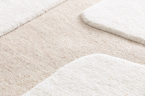 AFK Living vloerkleed Usonia - Handgeweven, zacht comfort voor elke dag en OEKO-TEX® Standard 100 gecertificeerd. - beige - 200x290 cm