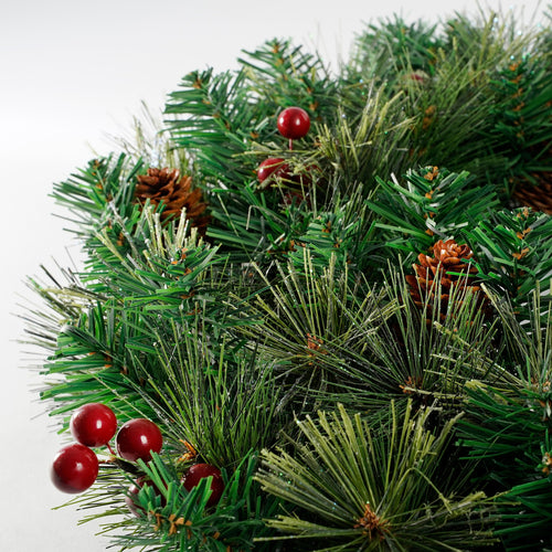 Black Box Trees Warth kerstkrans met decoratie - groen TIPS 115 - Ø60cm