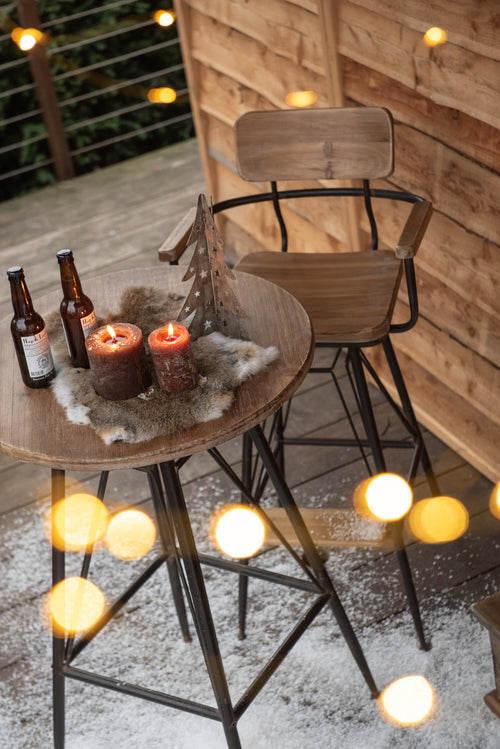 J-Line cilinderkaars - bruin - medium - 39U - 6 stuks