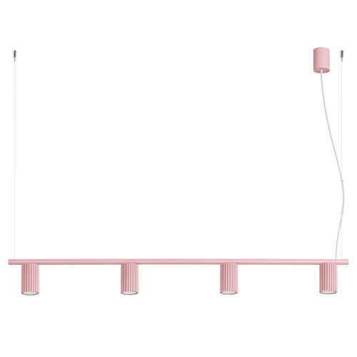 Sollux Lighting Kroonluchter KARBON 4 roze - 122x6,5x212cm
