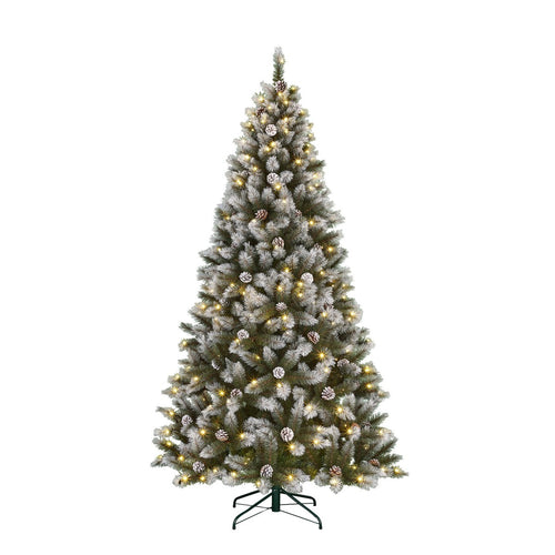 Black Box Trees Pittsfield Kunstkerstboom met 260 LED Lampjes - Kerstboom met Verlichting en Dennenappels - Kerstversiering voor Binnen -